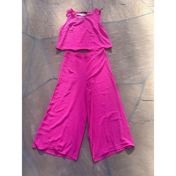 AMAZON 2 Piece Outfit Tank Crop and Wide Leg Pant Size L - Picture 1 of 3